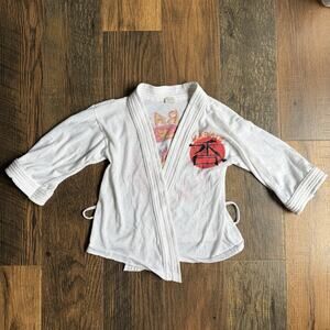 Vintage Karate Robe Kids Size 12 Dr. Denton Martial Arts Pajama Top USA Rare